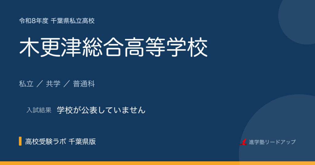 木更津総合高等学校【令和8年度】入試日程・受験料｜千葉県私立高校